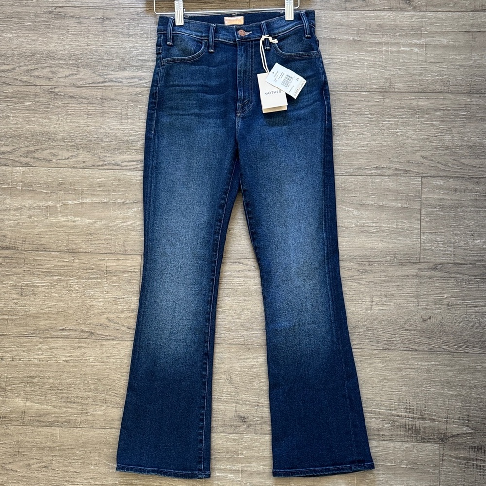 NEW MOTHER The Hustler High Rise Ankle Jeans in Taking Chances